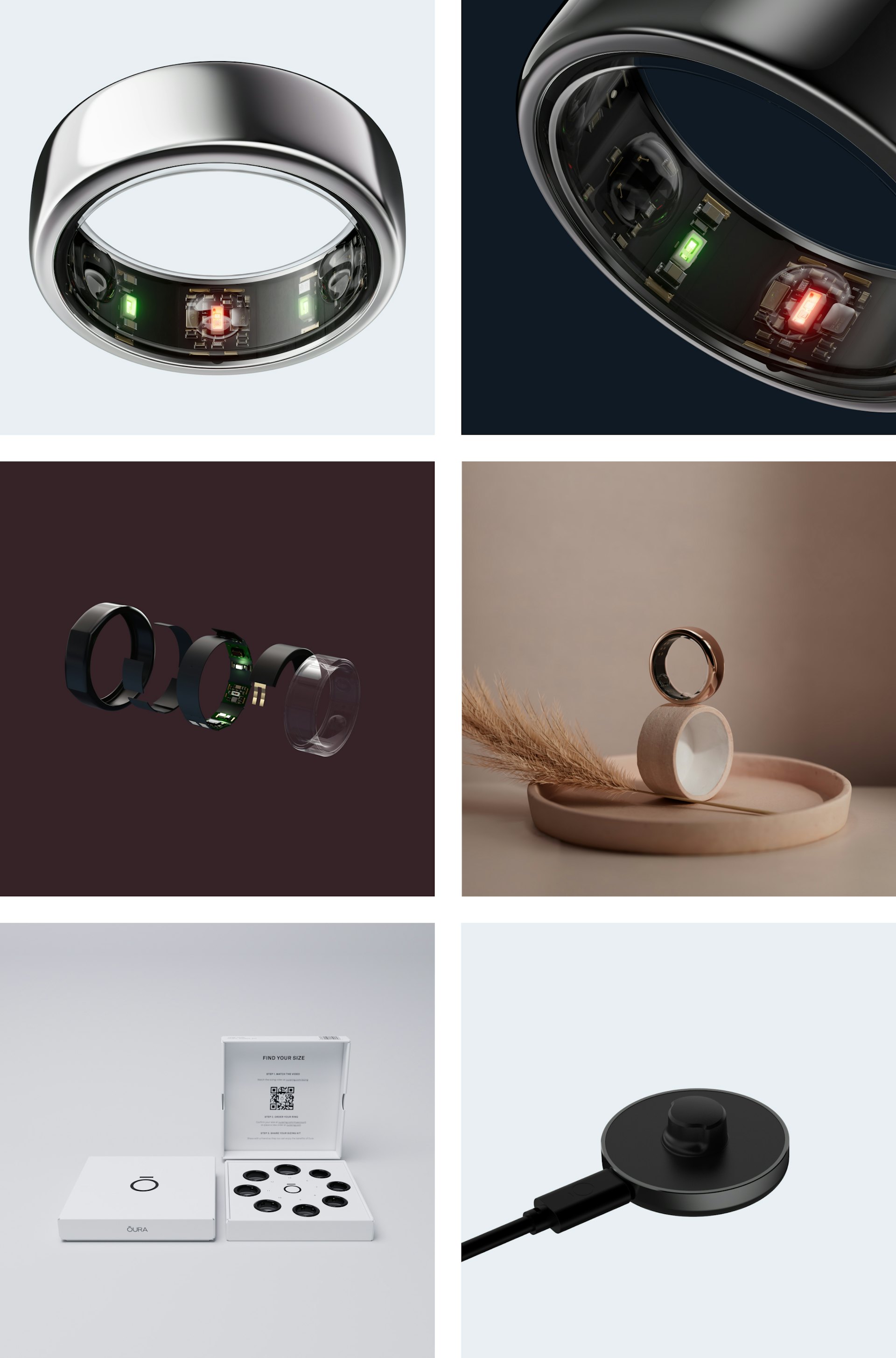 Images of ring features,